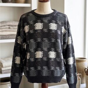 Vintage 90’s Grandpa Sweater Protege by TAG Large Knit Retro Pull Over